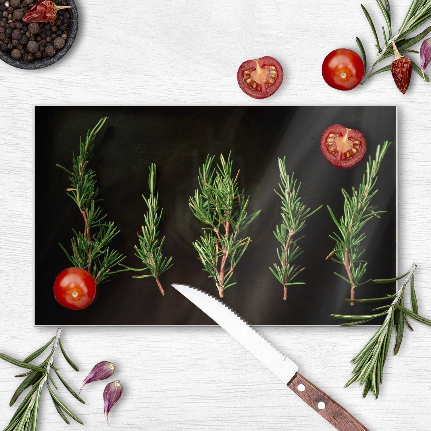 Snijplank - Gehard Glas - Verse Rozemarijntakjes