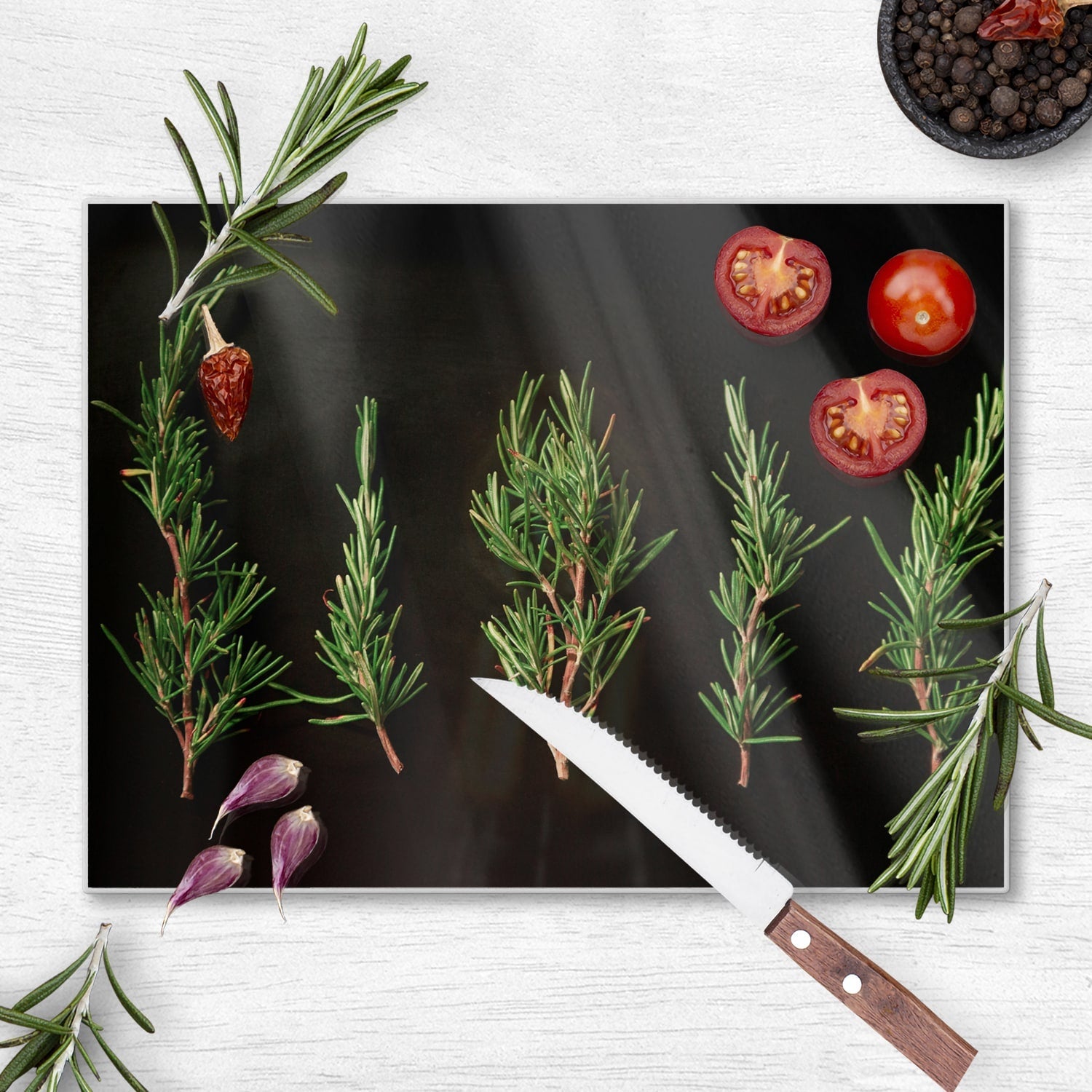 Snijplank - Gehard Glas - Verse Rozemarijntakjes