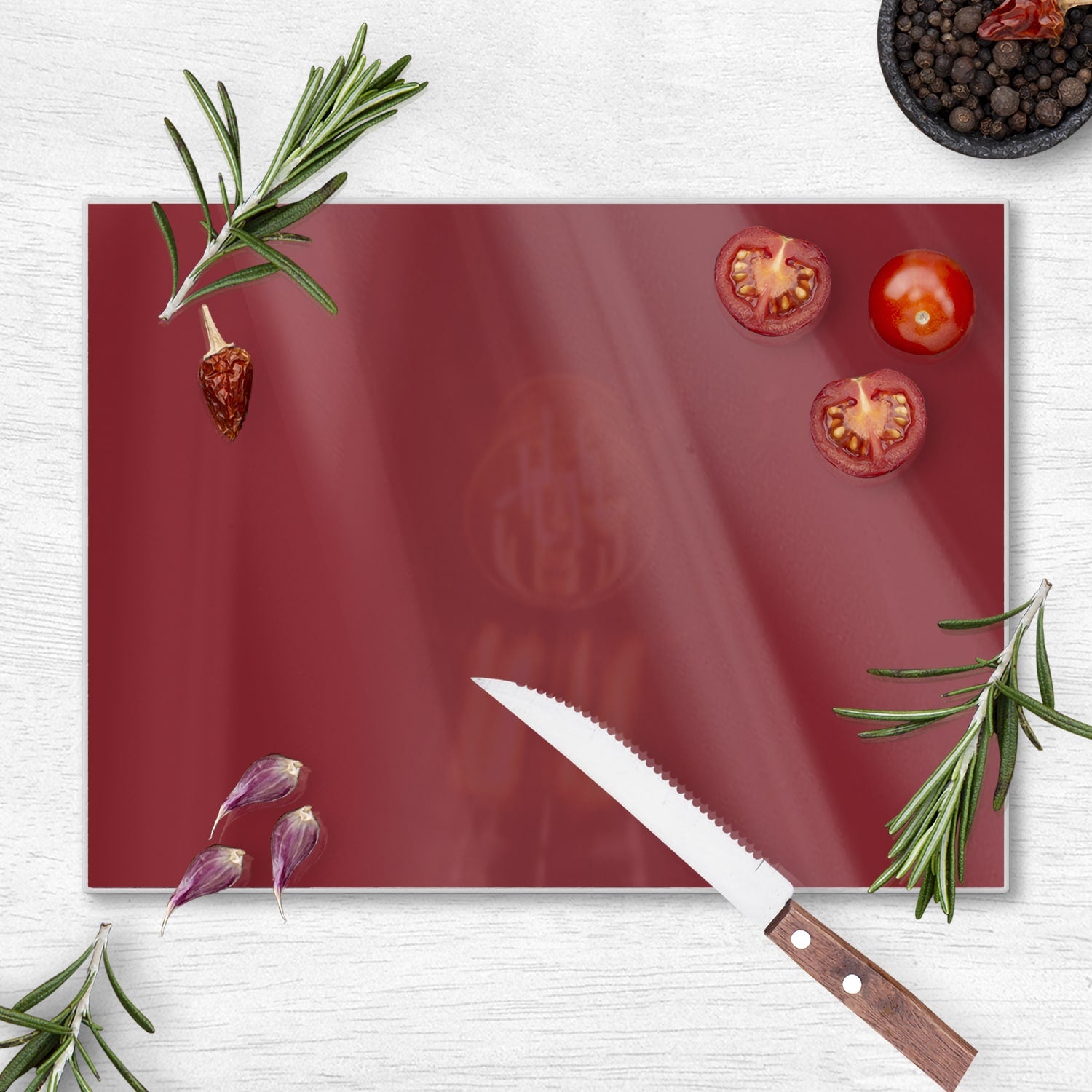 Snijplank - Gehard Glas - Donkerrood