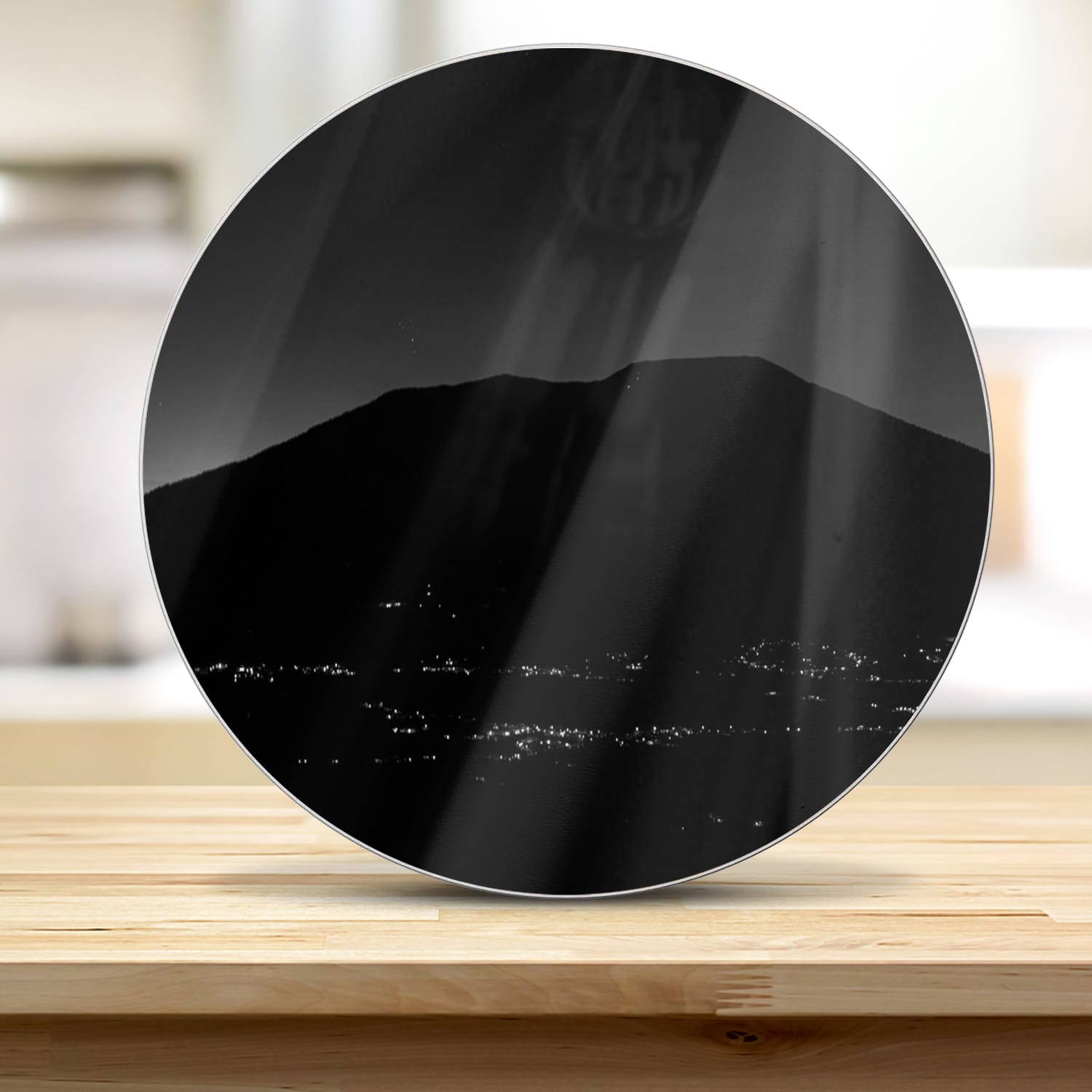 Snijplank Rond - Gehard Glas - Berg in Sumatra