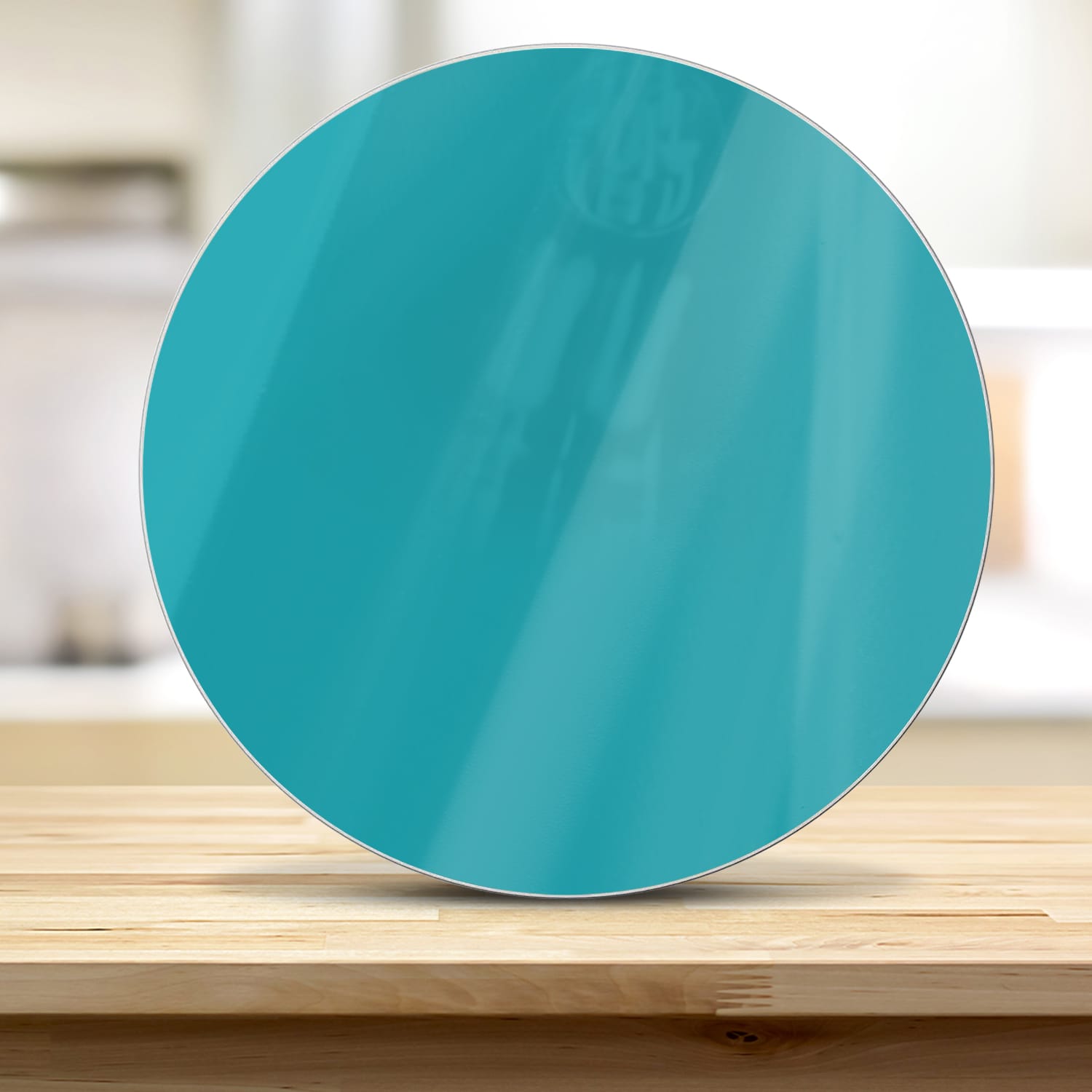 Snijplank Rond - Gehard Glas - Turquoise