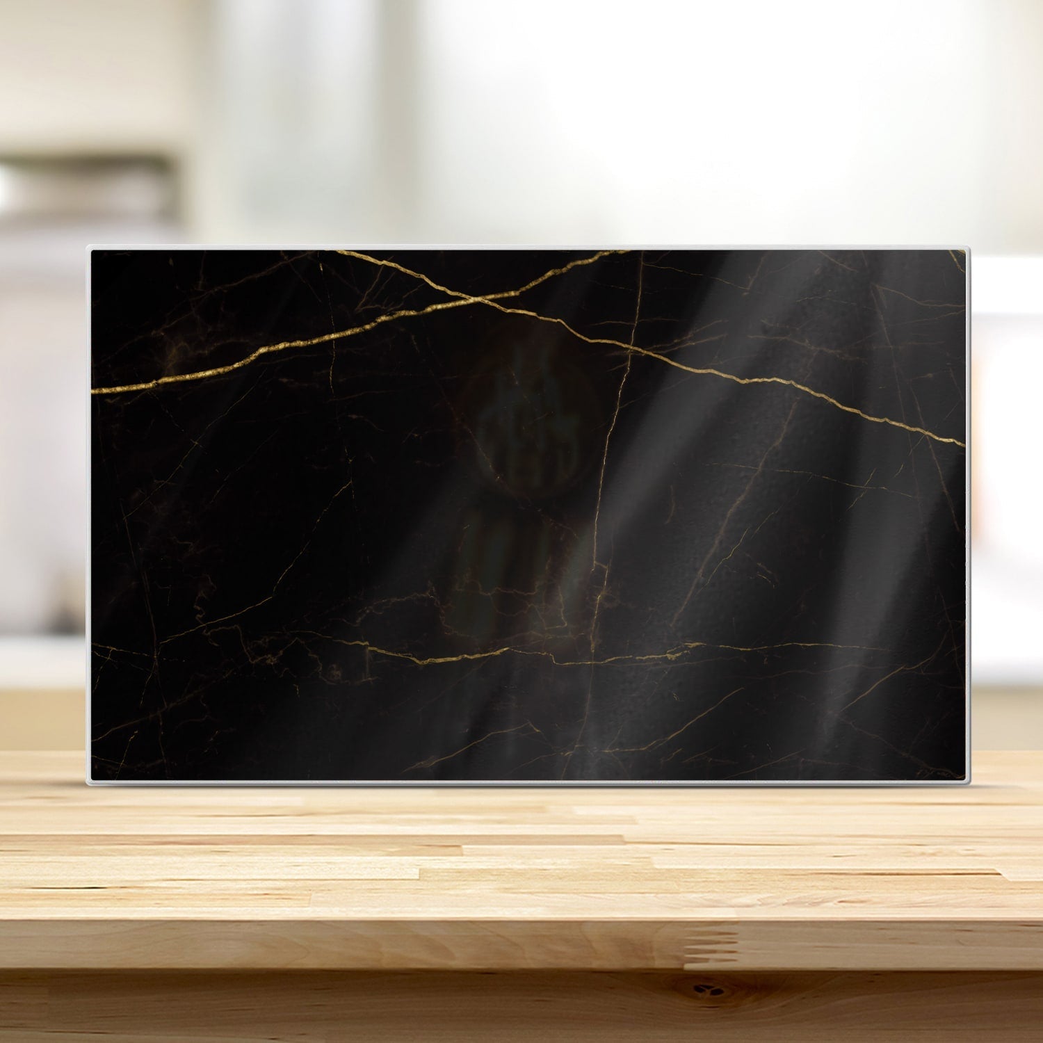Snijplank - Gehard Glas - Zwart Marmer met Gouden Aders