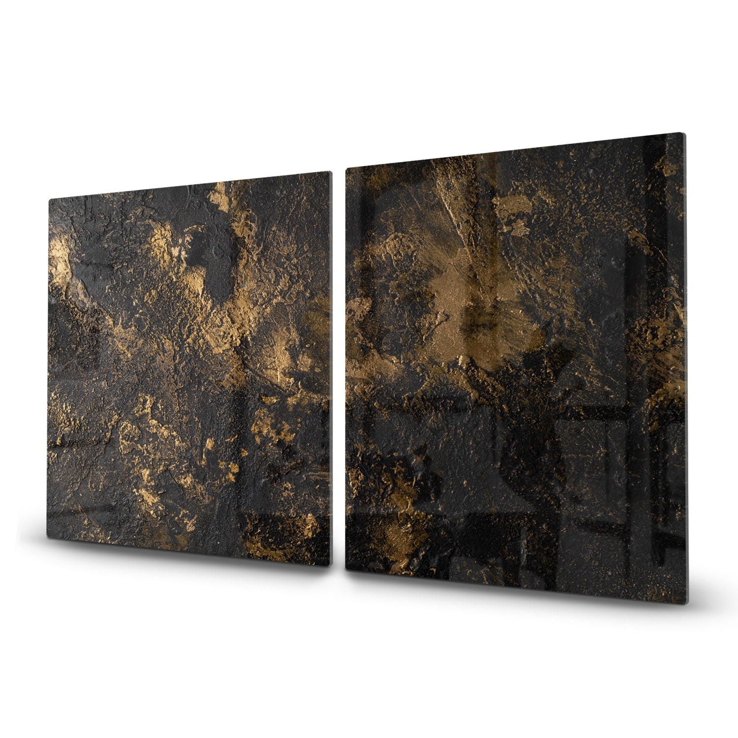 Inductiebeschermer - Gehard Glas - Black-Gold Textuur