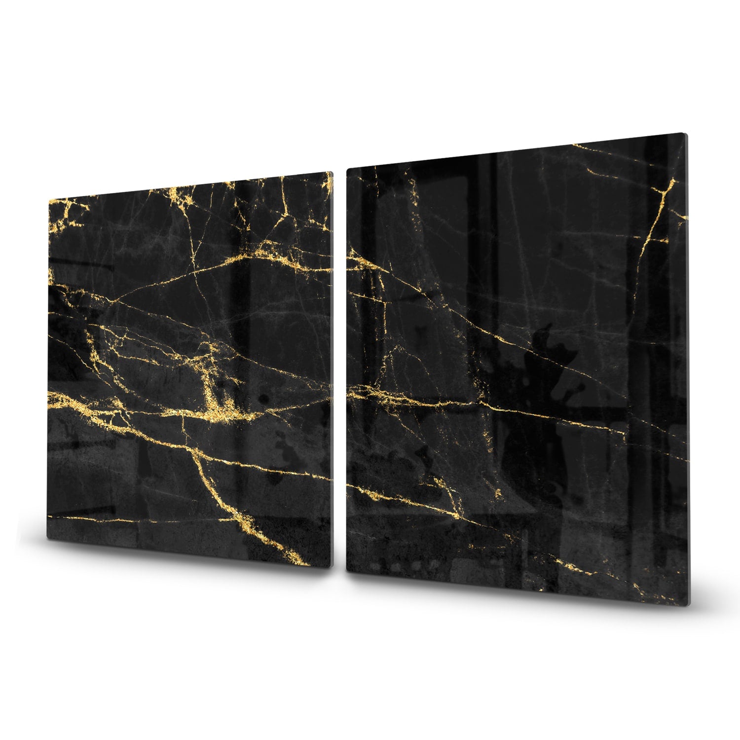 Inductiebeschermer - Gehard Glas - Black-Gold Marmer