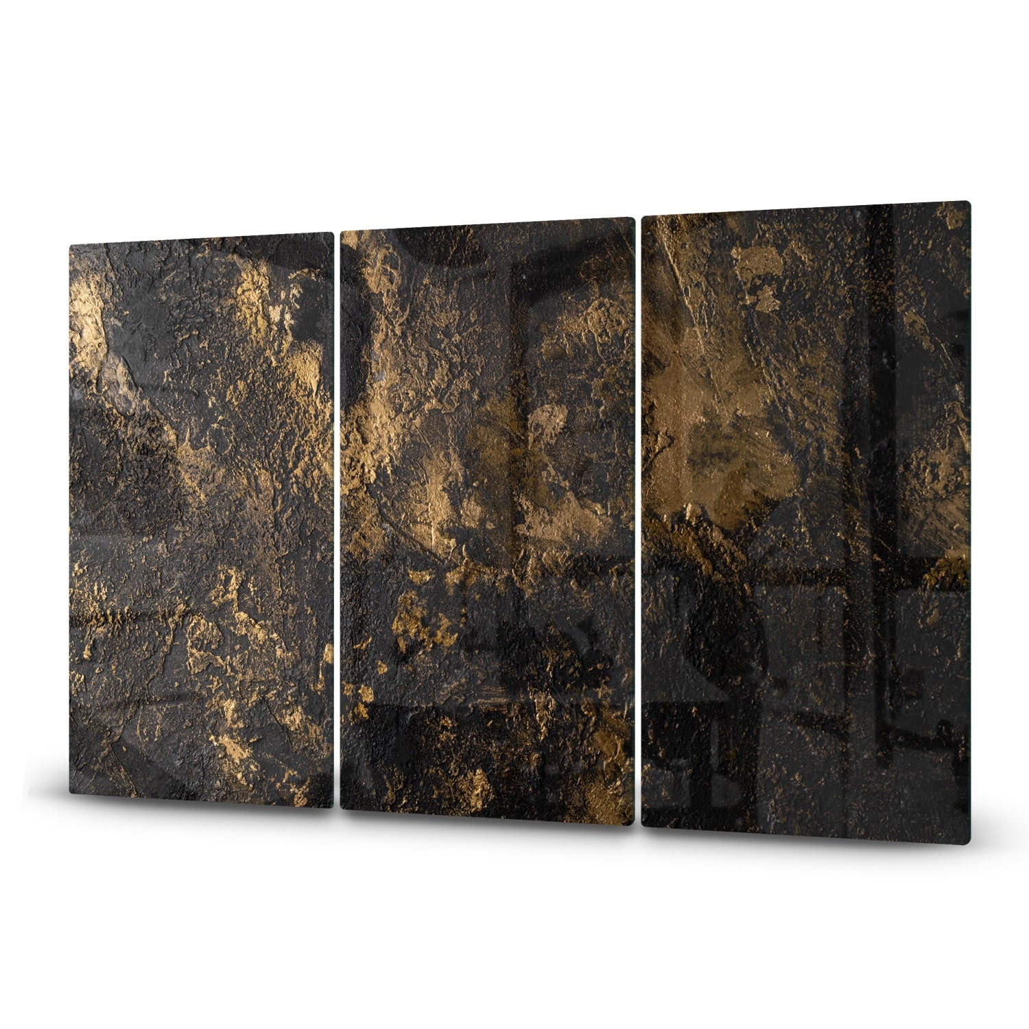 Inductiebeschermer - Gehard Glas - Black-Gold Textuur