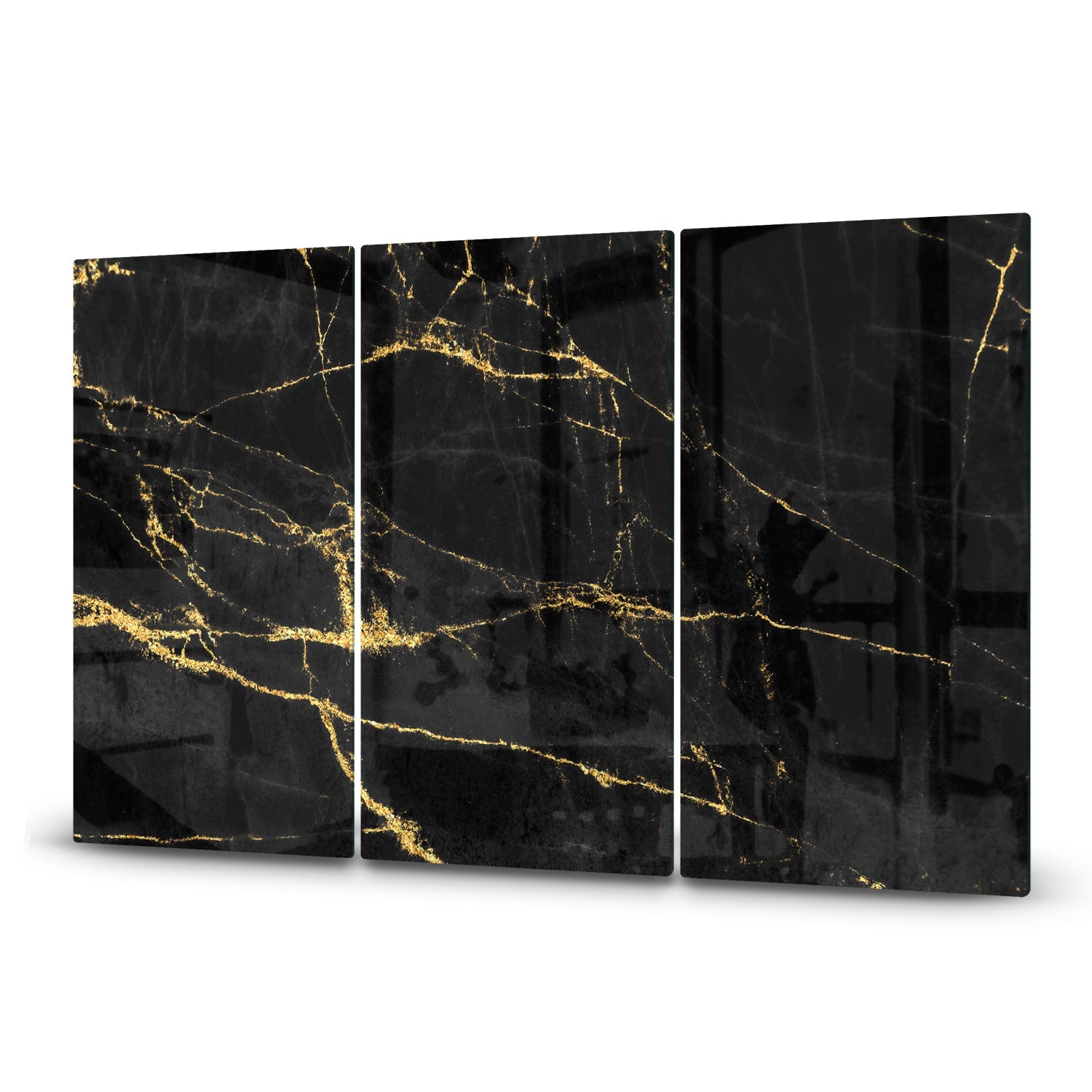 Inductiebeschermer - Gehard Glas - Black-Gold Marmer